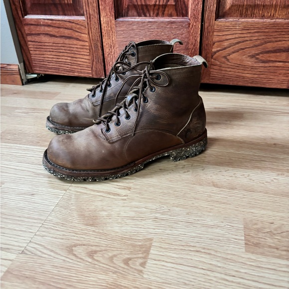 The Origin American Bison Leather Work Brown Boot size 12EE